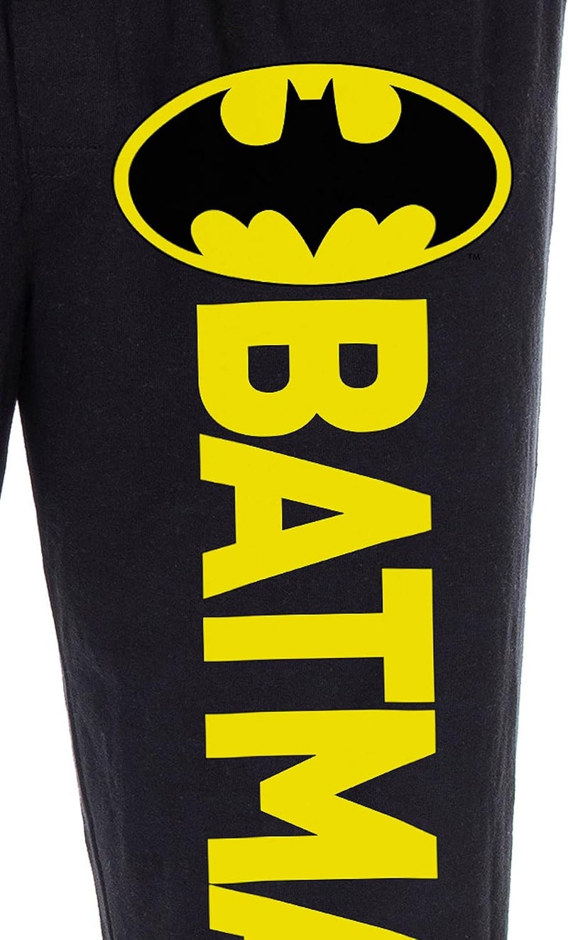 INTIMO DC Comics Men's Batman Pajama Pants Classic Bat Logo Loungewear Sleep Pants - Image 2